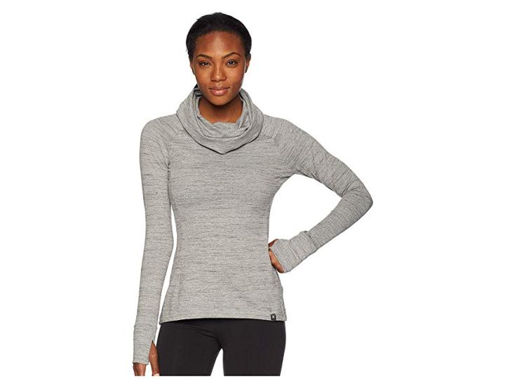 Spyder Solitude Funnel Neck Top (alloy/alloy) Women's Long Sleeve Pullover