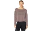 Reebok Mesh Long Sleeve Layer (almost Grey) Women's Clothing