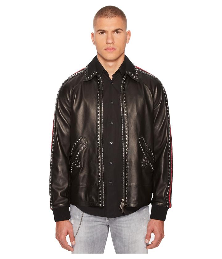 Dsquared2 50s Leather Jacket (black) Men's Coat
