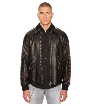 Dsquared2 50s Leather Jacket (black) Men's Coat