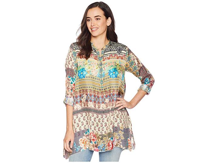 Johnny Was Biza Handkerchief Blouse (multi A) Women's Blouse