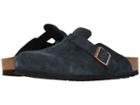 Birkenstock Boston Soft Footbed (unisex) (navy Suede) Clog Shoes