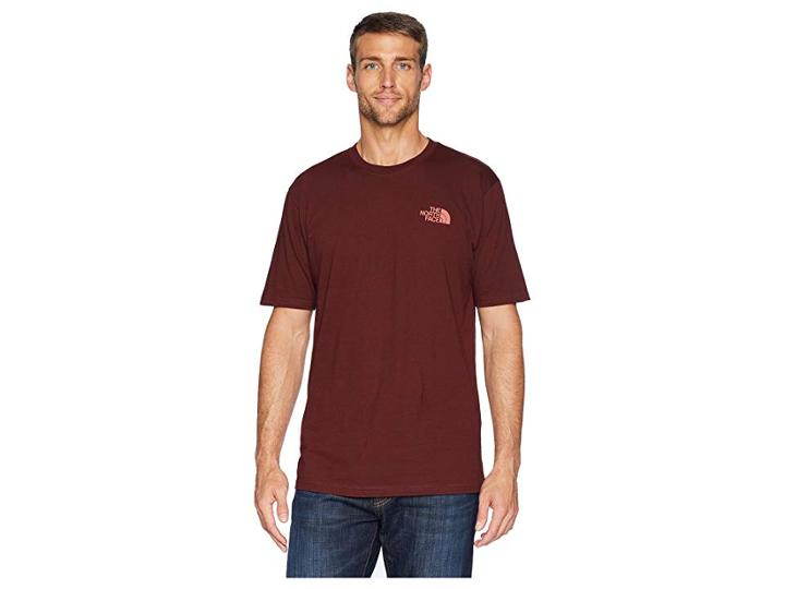 The North Face Short Sleeve Red Box Tee (sequoia Red/faded Rose) Men's T Shirt