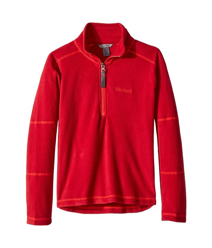 Marmot Kids Boy's Rocklin 1/2 Zip (little Kids/big Kids) (sienna Red) Boy's Sweatshirt