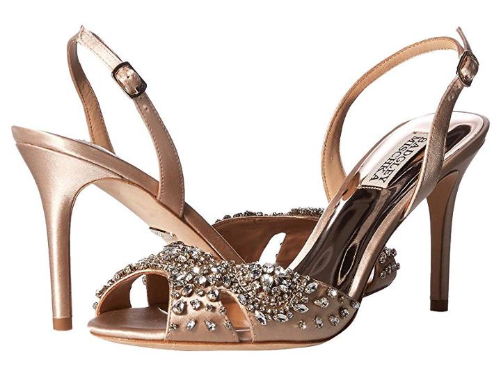 Badgley Mischka Paula (latte Satin) Women's Sandals