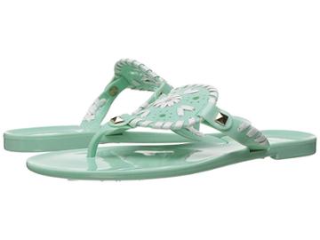 Jack Rogers Kids Miss Georgica Jelly (little Kid/big Kid) (mint/white) Girls Shoes