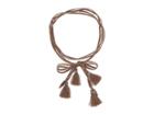 Chan Luu Chiffon Solid Necktie With Tassels (shitake) Necklace