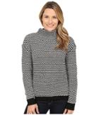 Sanctuary Roller Mock Sweater (black/white) Women's Sweater