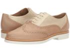 Geox W Janalee 6 (light Gold/light Taupe) Women's Lace Up Wing Tip Shoes