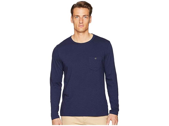 Todd Snyder Made In The Usa Pocket Long Sleeve T-shirt (navy) Men's T Shirt