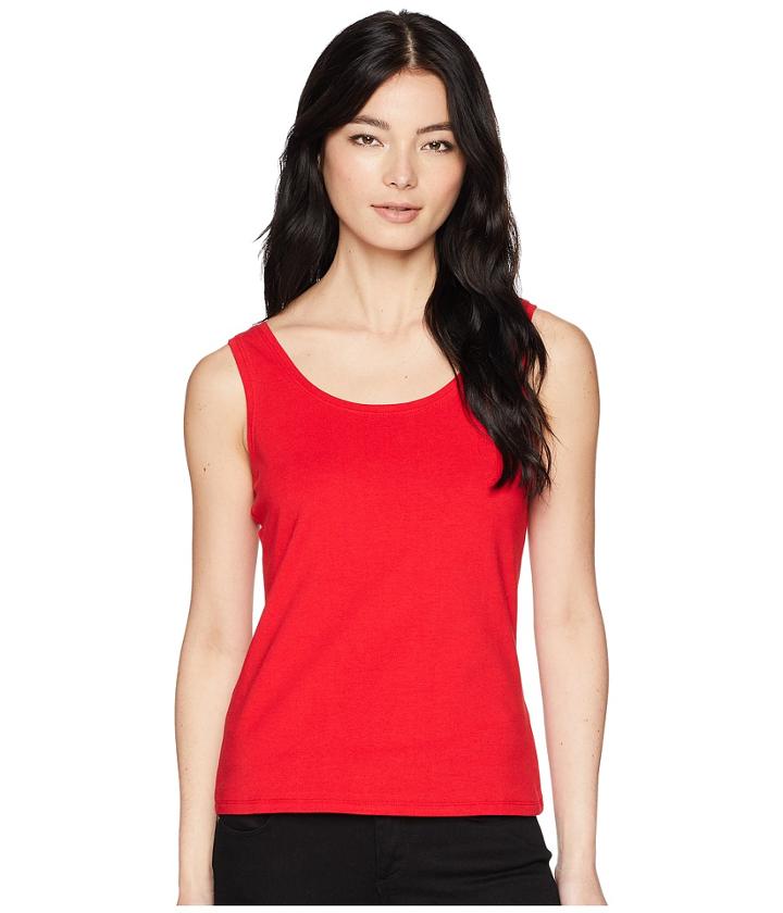 Nic+zoe Petite Perfect Tank Top (red Sangria) Women's Sleeveless
