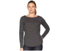 Royal Robbins Yosemite Slub Boat Neck Long Sleeve (jet Black) Women's Long Sleeve Pullover