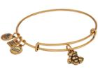 Alex And Ani Charity By Design Little Brown Bear Expandable Wire Bracelet (rafaelian Gold) Bracelet