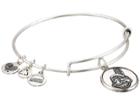 Alex And Ani Mlb(r) Cleveland Indians Charm Bangle (rafaelian Silver Finish) Bracelet