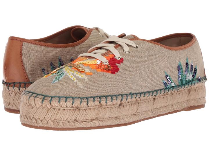Nine West Guinup Espadrille Sneaker (natural/dark Natural Linen) Women's Shoes