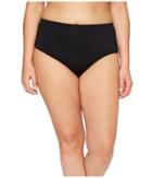 Jantzen Plus Size Solids Comfort Core Bottom (black) Women's Swimwear