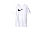 Nike Kids Dry Short Sleeve Training T-shirt (little Kids/big Kids) (white/black) Boy's T Shirt