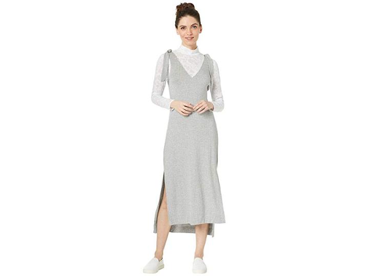 Bcbgeneration Twofer Dress (heather Grey) Women's Dress