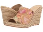 Johnston & Murphy Myrah (natural Cork/floral Print) Women's Wedge Shoes