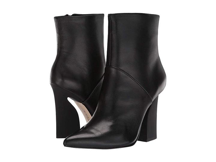 Halston Heritage Quin Bootie (black Leather) Women's Boots