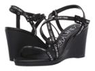 Calvin Klein Bellemine (black Logo Webbing) Women's Shoes