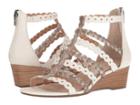 Rockport Total Motion 55mm Wedge Gladiator Sandal (white/gold) Women's Wedge Shoes