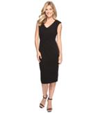 Ivanka Trump Scuba Crepe Midi Length Compression Dress (black) Women's Dress