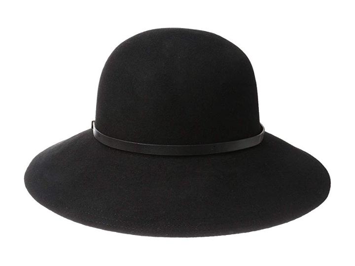 Scala Wool Felt Big Brim With Buckle (black) Caps
