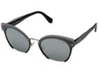 Miu Miu 0mu 53ts (black/opal Grey/grey Mirror Silver) Fashion Sunglasses