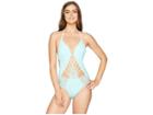 Kenneth Cole Sexy Solids Push-up One-piece (aqua) Women's Swimsuits One Piece