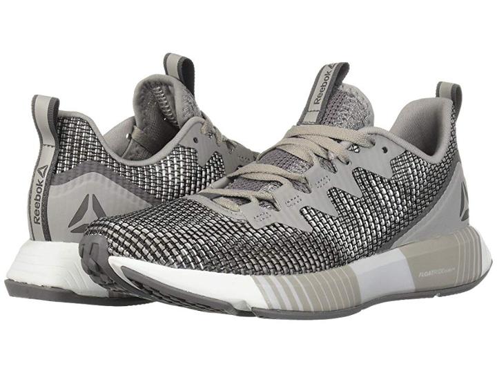 Reebok Fusion Flexweave (tin Grey/shark/spirit Wine) Women's Lace Up Casual Shoes