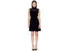 Kate Spade New York Wild Ones Velvet Lace Trim Dress (black) Women's Dress