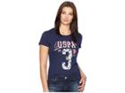 U.s. Polo Assn. Floral Graphic Tee (navy) Women's T Shirt