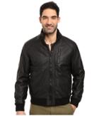 Calvin Klein Faux Leather Bomber (black 1) Men's Coat
