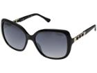 Guess Gf6060 (shiny Black With Gold/smoke Gradient With Light Flash Lens) Fashion Sunglasses