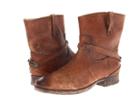 Frye Lindsay Plate Short (cognac Stone Wash) Cowboy Boots