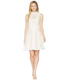 Tahari By Asl Lace Fit And Flare Dress (ivory/nude) Women's Dress