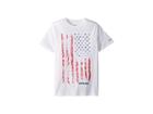Converse Kids Tie-dye Flag Tee (big Kids) (white) Boy's T Shirt