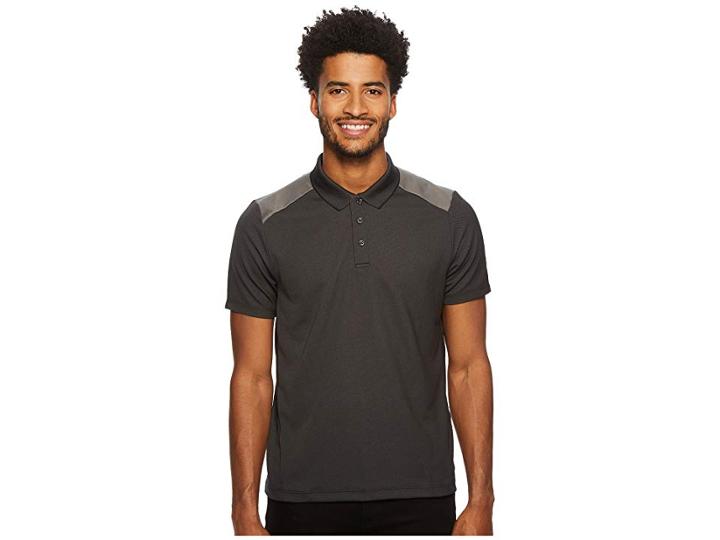 Perry Ellis Color Block Jacquard Polo (black) Men's Clothing