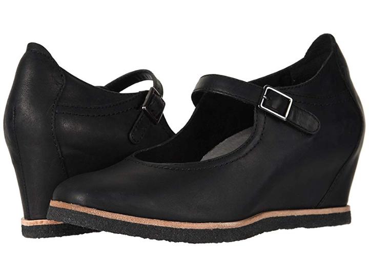 Earth Boden (black Burnishable Nubuck) Women's Wedge Shoes