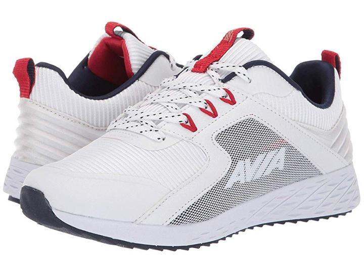 Avia Avi-ryder (white/chinese Red/peacoat/gold) Women's Shoes