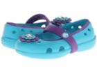 Crocs Kids Keeley Petal Charm Flat (toddler/little Kid) (surf/neon Purple) Girls Shoes