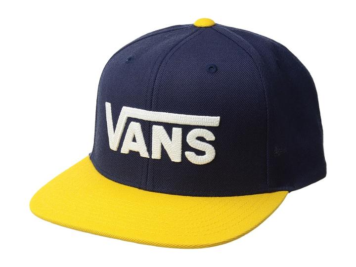 Vans Drop V Ii Snapback (dress Blues/old Gold) Caps
