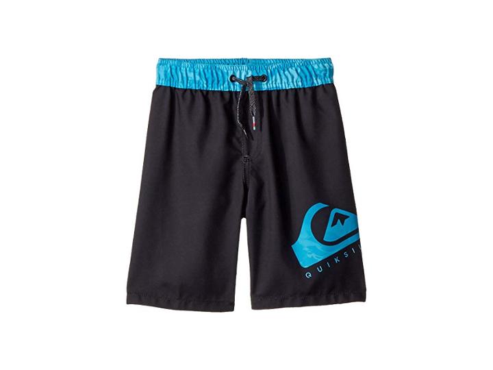 Quiksilver Kids Lava Logo Volley Shorts (big Kids) (black) Boy's Swimwear