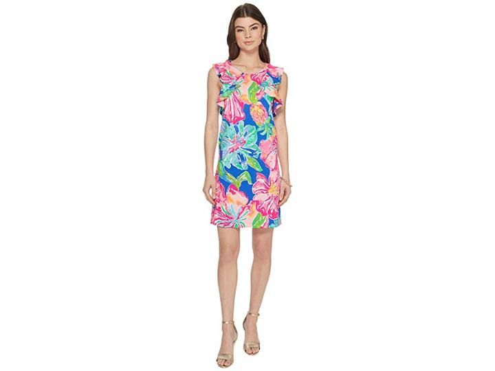 Lilly Pulitzer Esmeralda Dress (beckon Blue Jungle Utopia) Women's Dress
