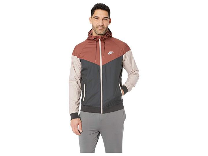 Nike Sportwear Windrunner Jacket (red Sepia/black/diffused Taupe/white) Men's Coat