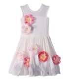 Fiveloaves Twofish Flowers For Me Party Dress (little Kids/big Kids) (ivory) Girl's Dress