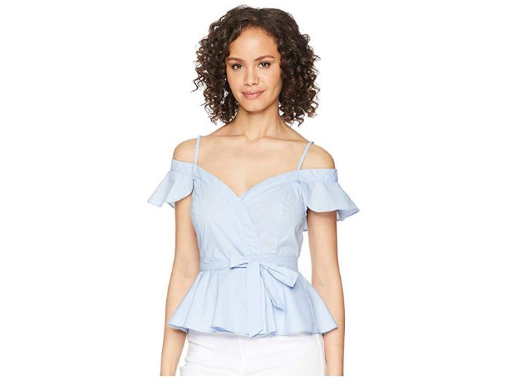 Astr The Label Carly Top (french Blue) Women's Clothing