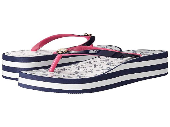 Hatley Agnes Wedge Sandals (white Seashell Anchors) Women's Sandals