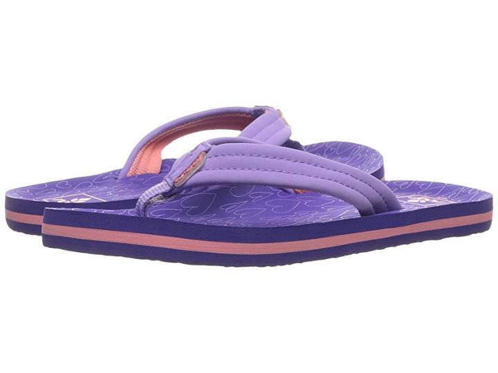 Reef Kids Little Ahi (toddler/little Kid) (purple/hearts) Girls Shoes